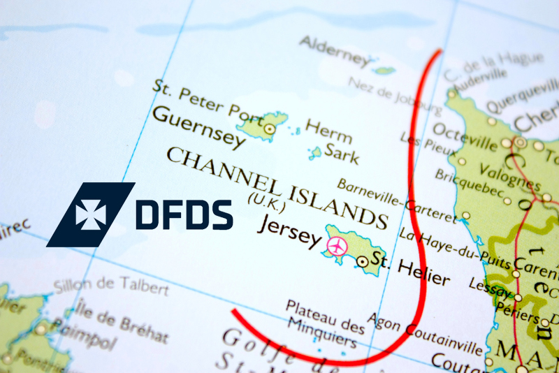 DFDS Channel Islands map
