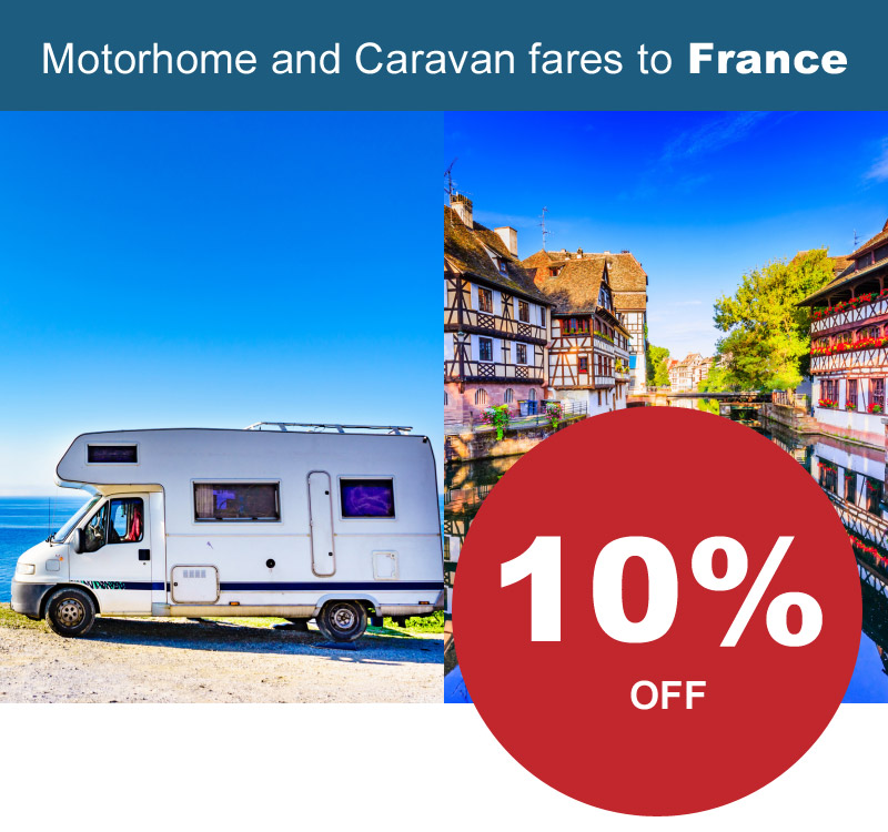 10% Off Motorhome & Caravan Fares to France